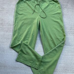 JONES NEW YORK Green White Stitched Cotton Pants - SZ. 1X